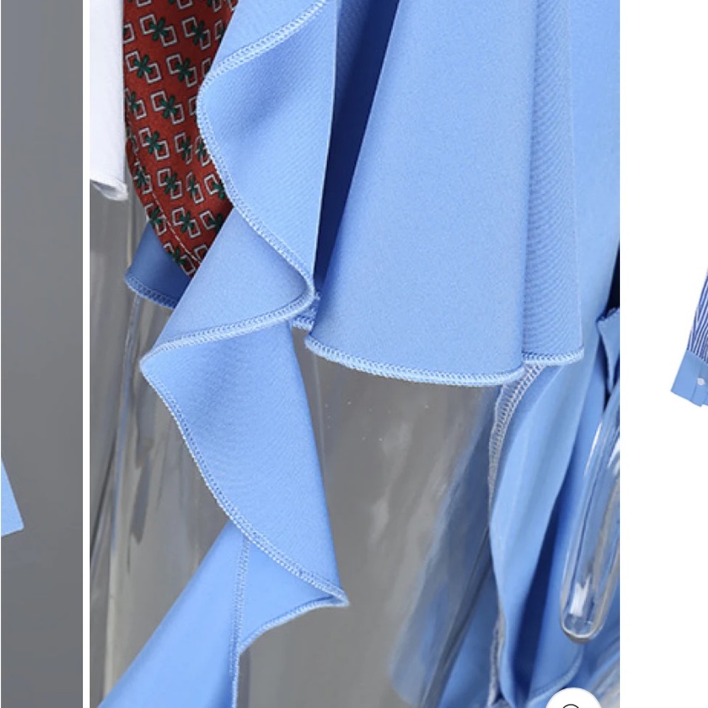 Patchwork Blue Button Down Shirt - image 5